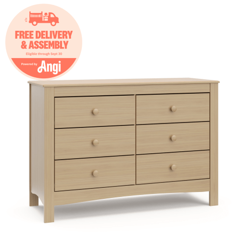 Graco Noah 6 Drawer Nursery Double Dresser, Driftwood