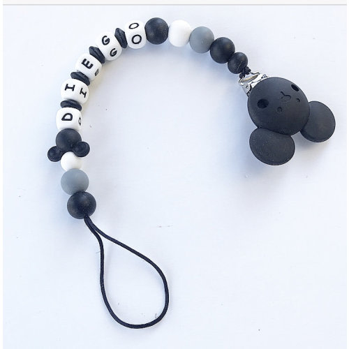 Mickey pacifier clip dummy clip food silicone BPA FREE pacifier holder personalize  paci clip