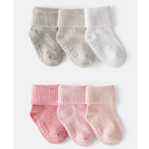 Baby Girl 6-Pack Socks - White/Pink | Carter's
