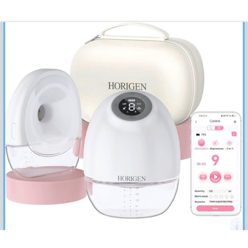 Wearable Breast Pump with APP Control,3 Modes and 9 Levels Wireless Breastfeeding Pump, Portable Breast Pump Hands-Free Contain 15/17/21/25mm Flange, Leak-Proof, Discreet, Quieter