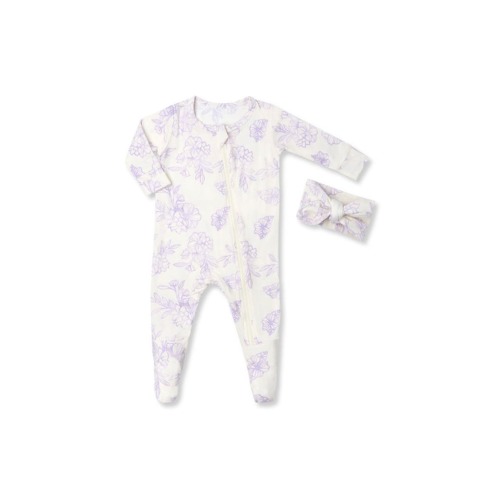 Jersey Long Sleeve Footie & Head Wrap Set