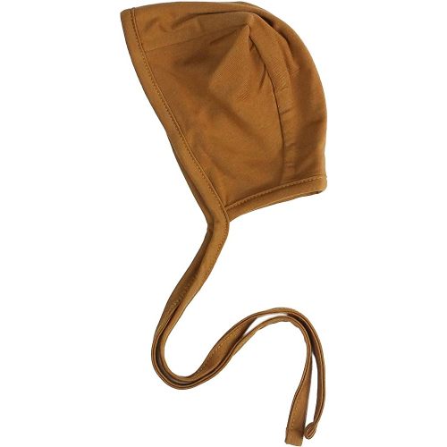 Copper Pearl Baby Bonnets: Ultra-Soft, Comfy to Wear, Tie-On Infant Sun Hat for Protection Against UV Rays, Trendy Coordinating Designs Swaddles, 6-12 Months - Camel