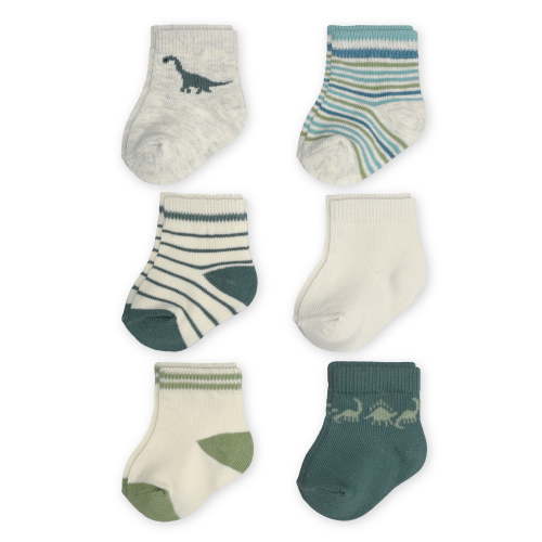 Carter's Child of Mine Baby Boys Dino Crew Socks, 6-Pack