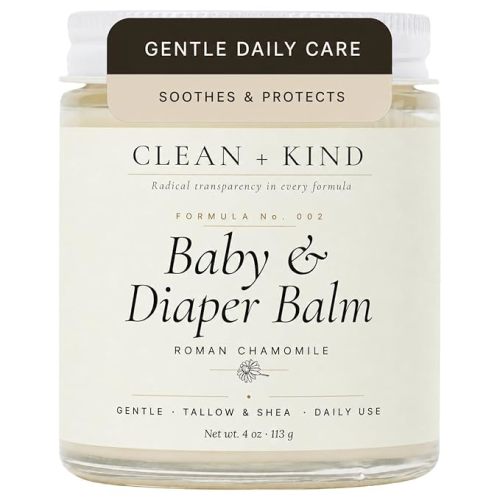 Organic Diaper Balm – 4 oz Baby Diaper Rash Cream – Soothes & Protects Sensitive Skin with Grass-Fed Tallow, Shea Butter, Jojoba & Calendula – Petroleum-Free, Organic Baby Balm