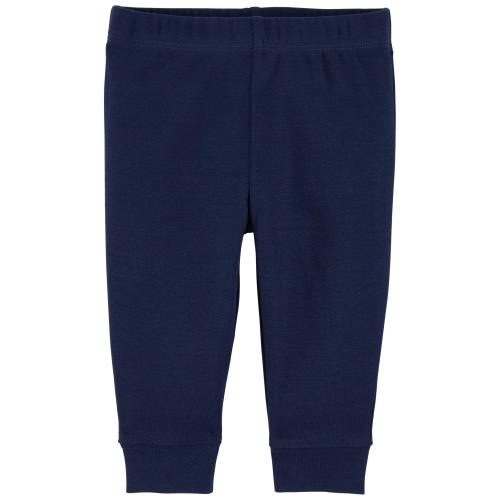 Baby Pull-On Cotton Pants - Style,Blue