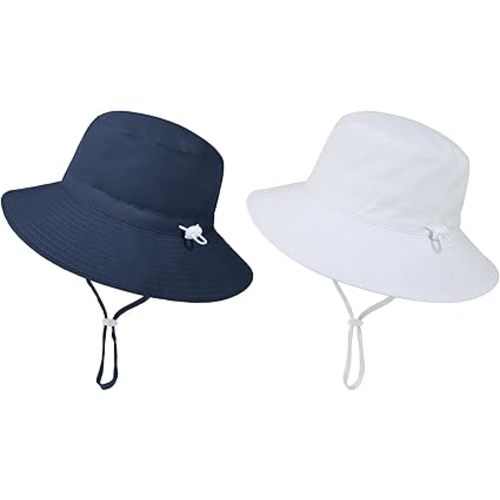 American Trends Baby Sun Hats for Boys Girls UPF 50+ Sun Protection Wide Brim Adjustable Summer Beach Bucket Hat