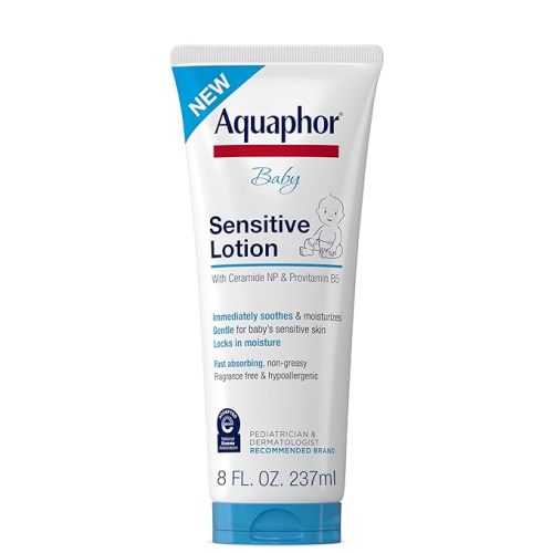 Aquaphor Baby Sensitive Lotion, Baby Lotion to Soothe and Moisturize Delicate Skin, 8 Oz