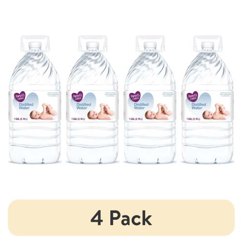(4 pack) Parent's Choice Distilled Water, 1 Gallon Bottle