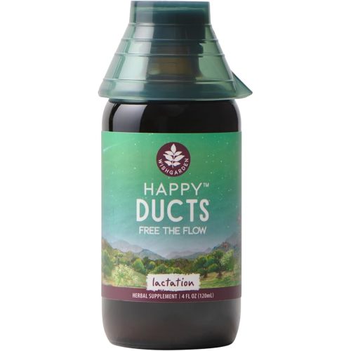 WishGarden Herbs Happy Ducts Lactation Support - Clogged Milk Duct Relief Supplement, Herbal Breastfeeding Support Supplement Tincture for Breast Engorgement Relief and Clogged Milk Ducts, 4oz