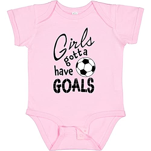 inktastic Girls Gotta Have Goals- Soccer Baby Bodysuit