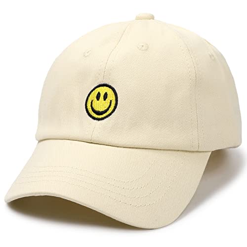SONMONY Smile Face Toddler Baseball Cap Boy Baseball Hats Kids Washed Funny Hats Adjustable Cute Caps for 3-12 Years