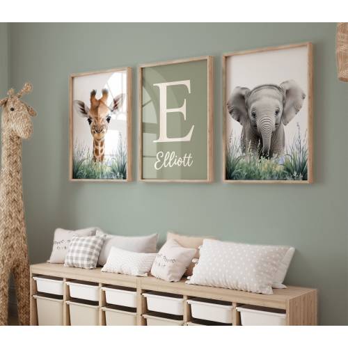 Boys Nursery Prints Safari Nursery Prints Boy Nursery Decor Baby Boy Bedroom Jungle Nursery Safari Animal Nursery Wall Art Sage Green 305A
