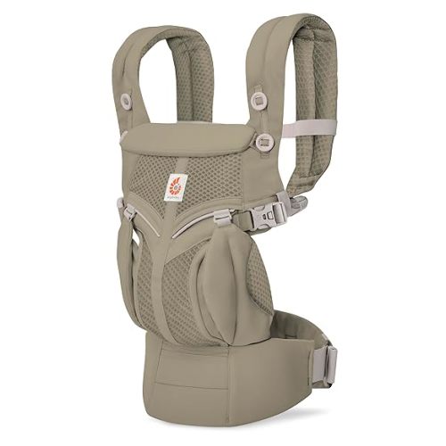 Ergobaby Omni Classic Baby Carrier for Newborn to Toddlers 0-48 Months (7-45 lbs) - 4-Position Breathable Mesh Baby Carrier with Ergonomic Support - Soft Olive