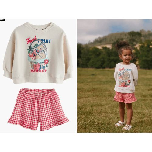 Kids' Fruit Sweatshirt & Frill Shorts Set
NEXT