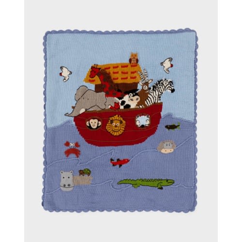 Kids' Noah's Ark Scalloped Blanket