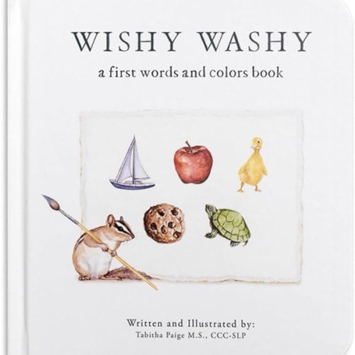Wishy Washy: A Board Book of First Words and Colors for Growing Minds (Tabitha Paige Children's Book Series)