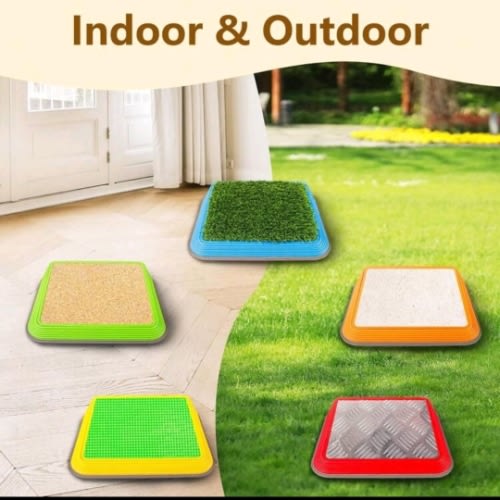 Stepping Stones For Kids, 5 Different Materials For Toddler Non-Slip Stepping Stones, Sensory Toys For Indoor And Outdoor Use, Sensory Stepping Stones For 1-3