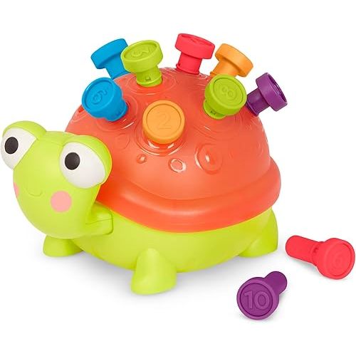 B. toys – Teaching Turtle – 10 Numbered & Colorful Pegs – Learning Toy with Lights & Sounds – Educational Toys for Toddlers, Kids – 18+ Months