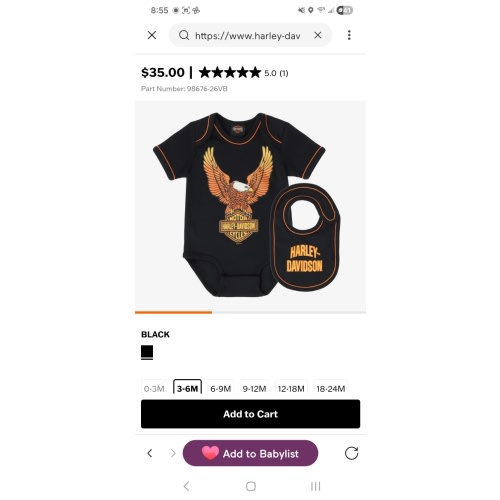 Infant Rib Bodysuit & Bib 2 Piece Set | Harley-Davidson USA