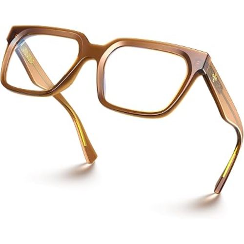 VISOONE Chunky Rectangle Oversized Blue Light Blocking Computer Glasses