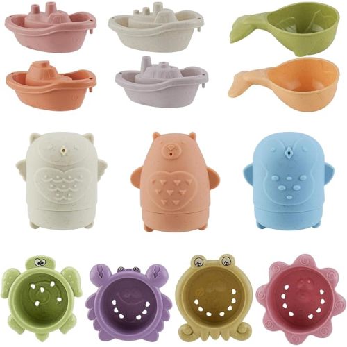 Bath Toy for Kids Bath Toys Set with Water Squirt Floating Animals Educational Bathtub Playtime Fun Gifts for Boys Girls Children