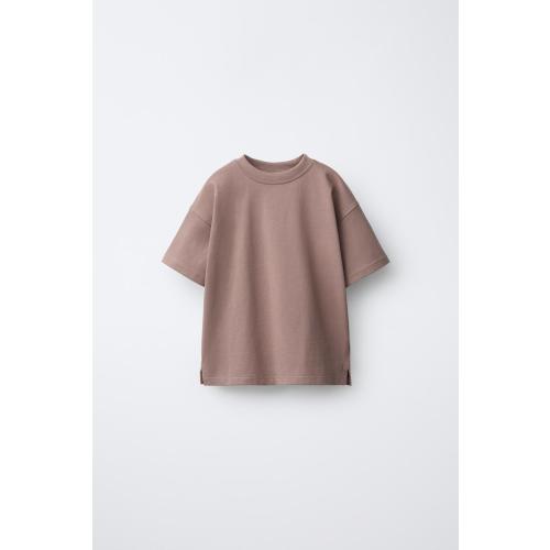 BASIC T-SHIRT - Brown | ZARA United States