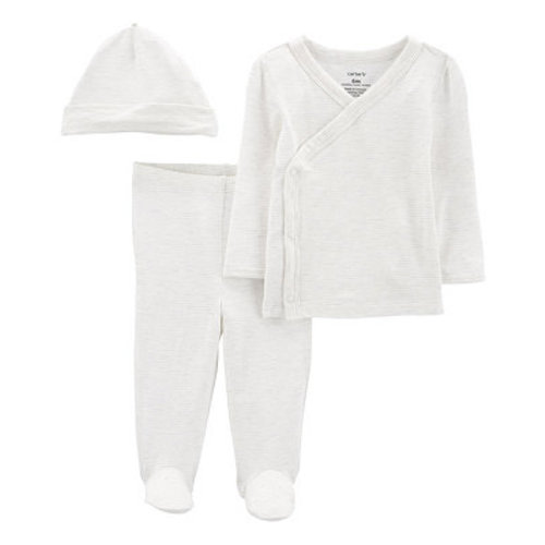 Baby Boys or Baby Girls PurelySoft Side Snap Bodysuit, Pants and Cap, 3 Piece Set