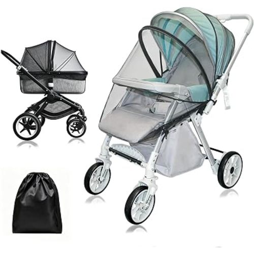 South to East Mosquito Net for Stroller with 2-Way Zipper, Baby Essentials