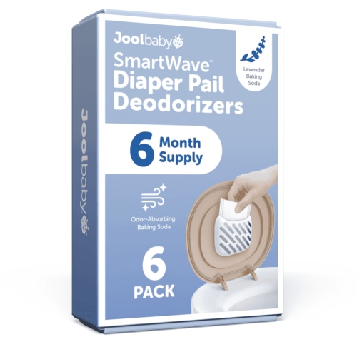 Jool Baby SmartWave Touch-Free Diaper Pail Deodorizer Refills, Lavender Baking Soda, 6 Pack