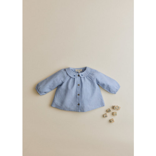 Joanne Shirt - Blue Stripe Voile