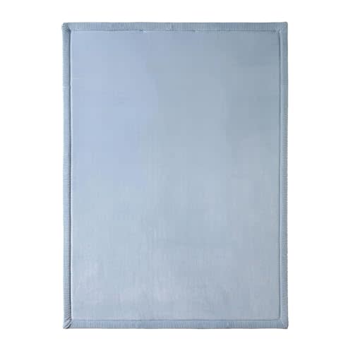 Hakuna Matte CloudSoft Baby Play Mat for Floor 60" x 80" Blue | Coral Velvethigh-density foam Rug for Crawling & Cozy Play – Non-Slip, Water-Resistant, Easy-CareTummy Time Mat