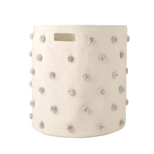 Pom Pom Hamper - Grey
