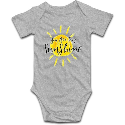 DOQOSESHY You are My Sunshine Baby Bodysuit Cute Growth Gift Short Sleeve/Sleeveless/Long Sleeve Romper Outfit