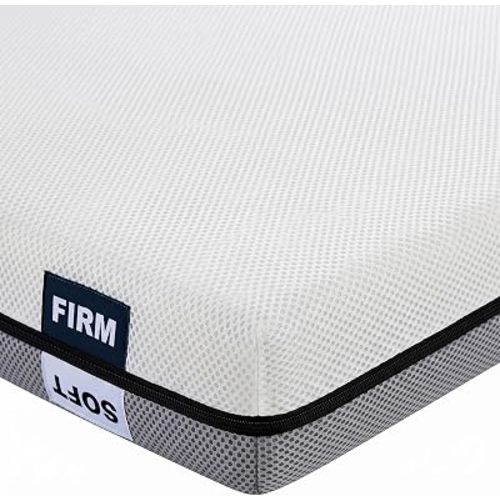mini Crib Mattress 38 * 24 * 4 inches, Grey with White Dual-Sided