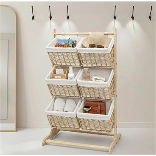 Large Capacity 3-Tier Storage Basket Stand