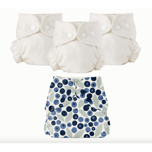 Esembly Organic Cloth Diaper Bundle – Size 2, Blueberries
