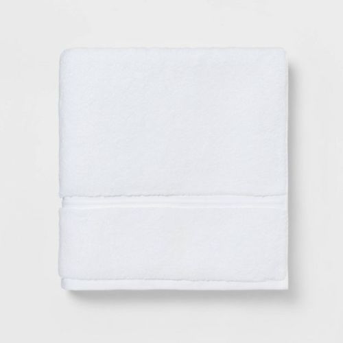 Spa Plush Bath Towel White - Threshold™: Heavyweight Cotton, Terry Construction, OEKO-TEX Certified