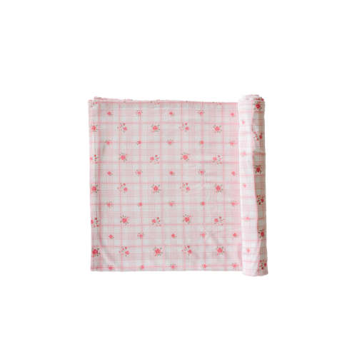 Oversized Swaddle Blanket in Primrose Plaid | Caden Lane