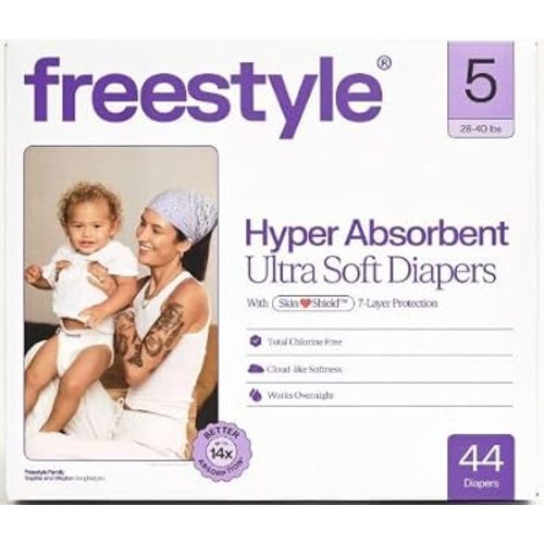 Free~Style Hyper Absorbent Ultra Soft TCF Luxury Diapers, (Select Size for More) (Size 5)