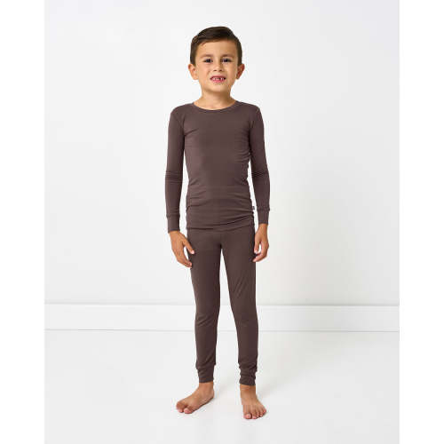 Dark Chocolate Two-Piece Pajama Set | Little Sleepies