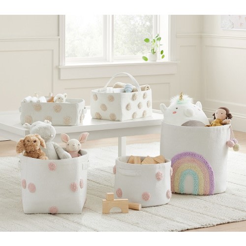 Embroidered Dot Storage Collection | Pottery Barn Kids