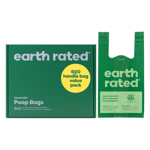 EARTH RATED Dog Poop Bags with Handles, 600 count, Lavender Scented - Chewy.com