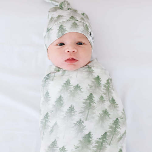 Knit Swaddle Blanket - Evergreen