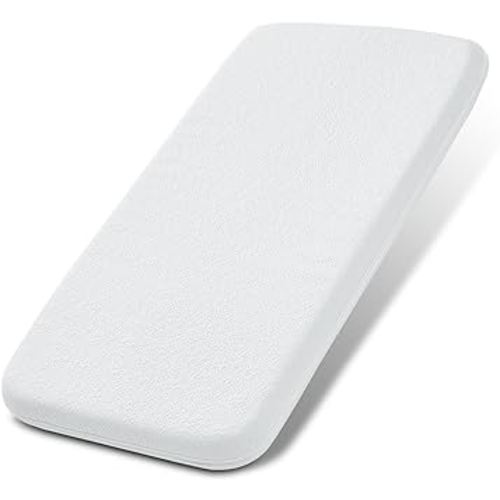 NeoBorn Baby Bassinet Mattress Pad, 33" x 19" Dual Sided Comfort Gel Memory Foam Mattress with Removable Breathable Soft Tencel Cover Fit for Jimglo/ANGELBLISS 3 in 1/BabyBond/Cowiewie Baby Bassinet