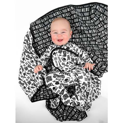 Organic Muslin Quilt in Live Fast x Rebel Racer