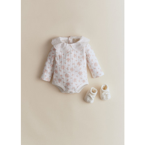 Mina Bodysuit - Sweet Pink Bouquet Print