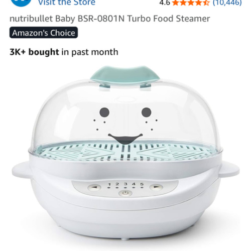 nutribullet Baby BSR-0801N Turbo Food Steamer