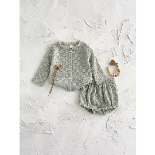 a two piece set baby girls featuring a lightweight long - Temu