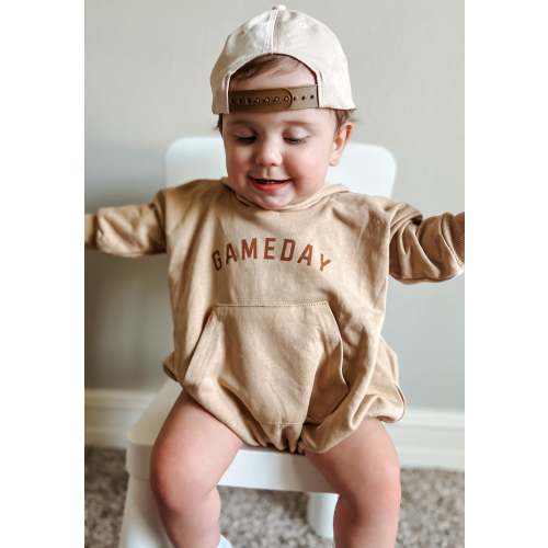 gameday hooded sweatshirt romper