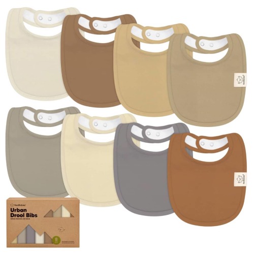 KeaBabies Urban Organic Baby Bibs Set - Terracotta